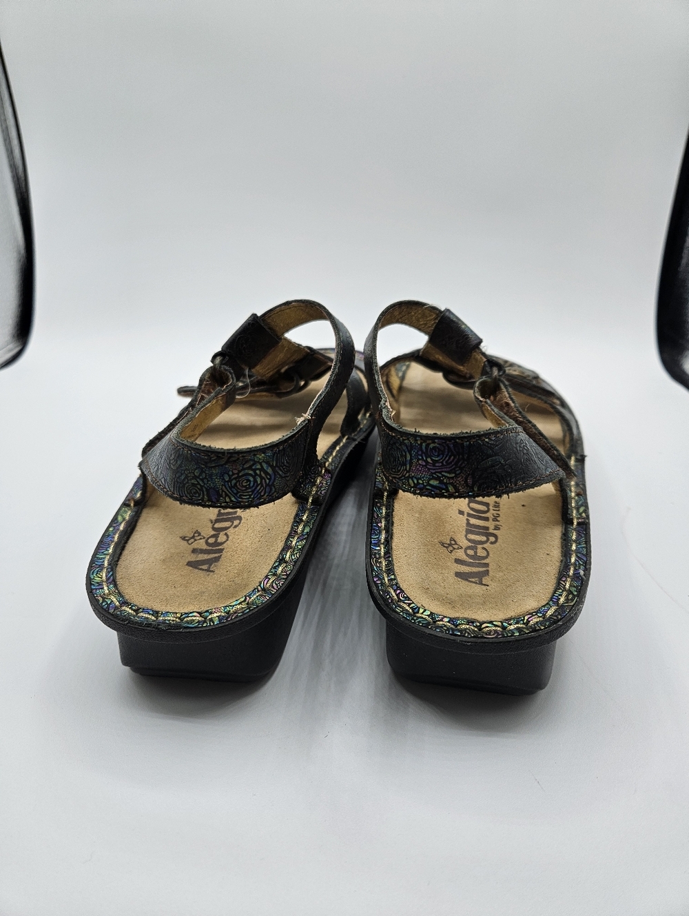 Alegria Kleo Abalone Rose Leather Sandals Shoes Sz 38 US 8-8.5 KLE679 Iridescent - Picture 5 of 8